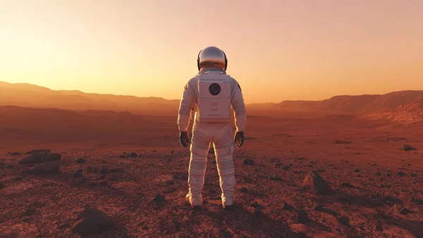Crewed Mars mission surface habitat life, astronaut isolation 500 days Mars