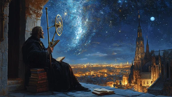 Nicolaus Copernicus portrait, heliocentric theory pioneer, 15th century astronomer Poland