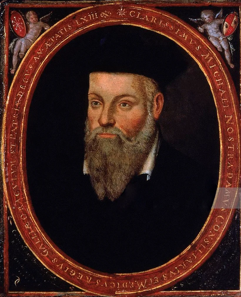 Portrait of Nostradamus, Michel de Nostredame, painted by his son César de Notre-Dame