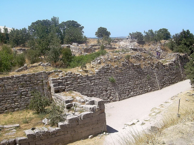 The ruins at Hisarlik in modern Turkey, the site most archaeologists associate with Homer's Troy, dating to around 1200 BC